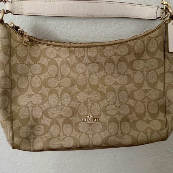 Coach Signature Logo Hobo Celeste Shoulder Bag Crossbody Purse Logo - Picture 2 of 14